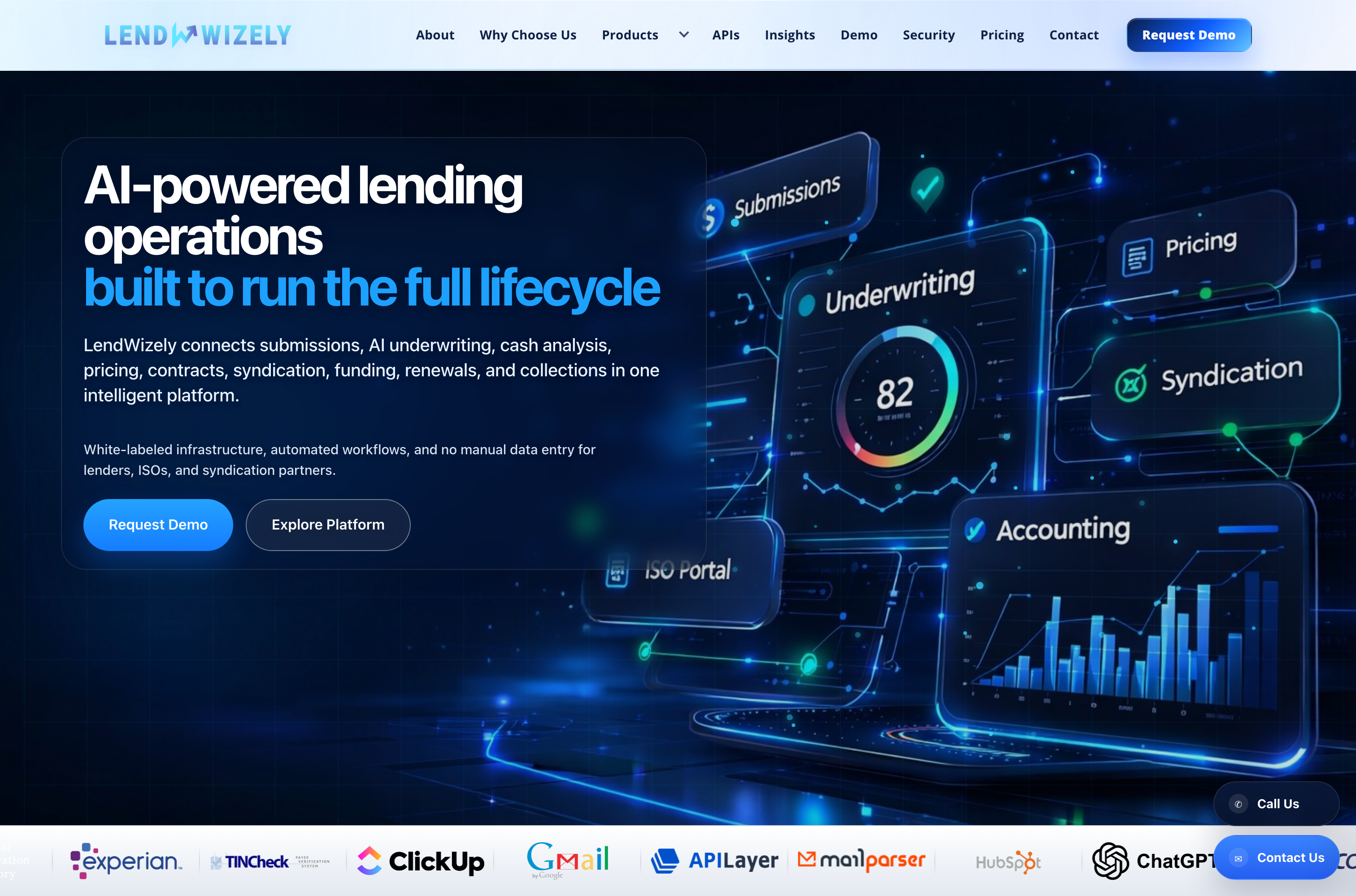 LendWizely SaaS platform website design